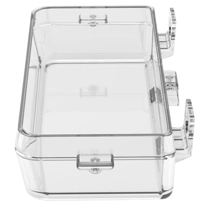 TOYANDONA Reptile Feeder Escape-Proof Feeding Box with Suction Cup Large Suspended Water Dish for Pet Geckos and Lizards Terrarium Use