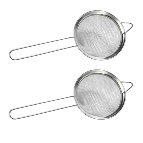 ERINGOGO Reptiles Sand Scoop Lizard Dung Sieve Shovel 2pcs Metal Mesh Filter Tool for Terrarium Cleaning Reptile Box Substrate Scooper