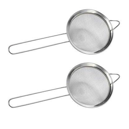 ERINGOGO Reptiles Sand Scoop Lizard Dung Sieve Shovel 2pcs Metal Mesh Filter Tool for Terrarium Cleaning Reptile Box Substrate Scooper