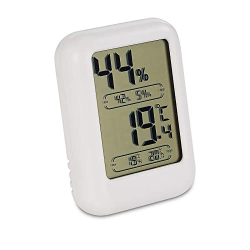 Digital Indoor Thermometer Hygrometer with Max/Min Records, Magnetic Back & Stand Room Thermometer for Baby Nursery, Home, Greenhouse, Humidity Meter (-10°C~50°C / 14°F~122°F)