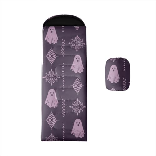 Erosebridal Sugar Skull Southwestern Aztec Western Sleeping Bag for Kids Camping Blanket for Hiking Travel Hunting Sleep Bag - color: Black Purple 16