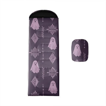 Erosebridal Sugar Skull Southwestern Aztec Western Sleeping Bag for Kids Camping Blanket for Hiking Travel Hunting Sleep Bag - color: Black Purple 16