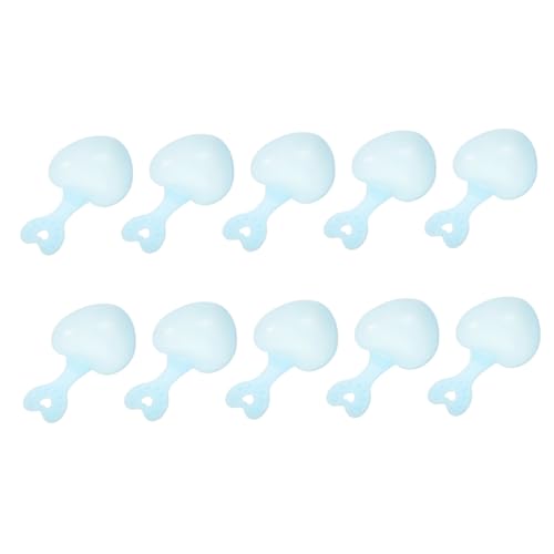 KESYOO 10PCS Heart-Shaped PET Food Spoon Set Food Scoop for Hamsters Reptiles Small Pets Household Use Easy to Clean