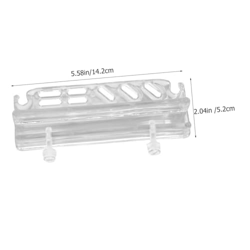 Generic Acrylic Fish Tank Tweezers Scissors -Mounted Storage Organizer for Aquarium Cleaning Tools and Break-Resistant Maintenance Holder Multiple Tool Slots
