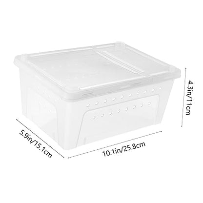 Hemoton 1pc Crested Gecko Tank Accessories Plastic Reptile Case Special Feeding Door for Reptile Supplies