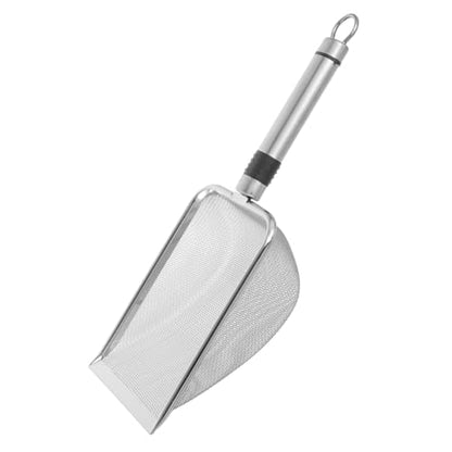 Stainless Steel Reptile Litter Scoop 1.5x1.5mm Fine Mesh Shovel for Cat and Hamster Sand Pet Waste Removal Tool