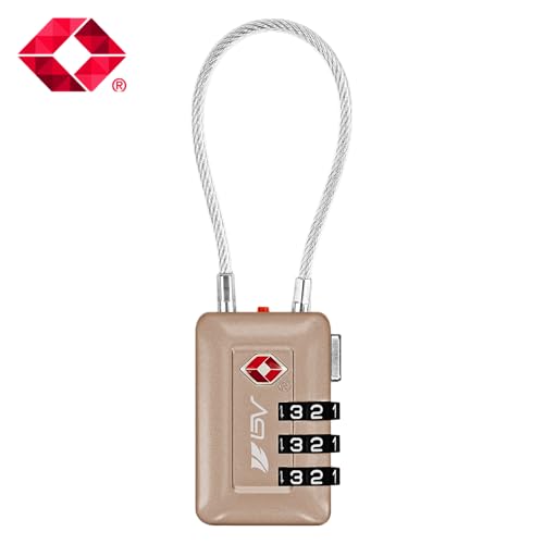 TSA Accepted Luggage Travel Lock, Set-Your-Own Combination Lock for School Gym Locker, Luggage Suitcase Baggage Locks, Filing Cabinets, Toolbox, Case (Titanium, 1 Pack) - color: Titanium 1-Pack
