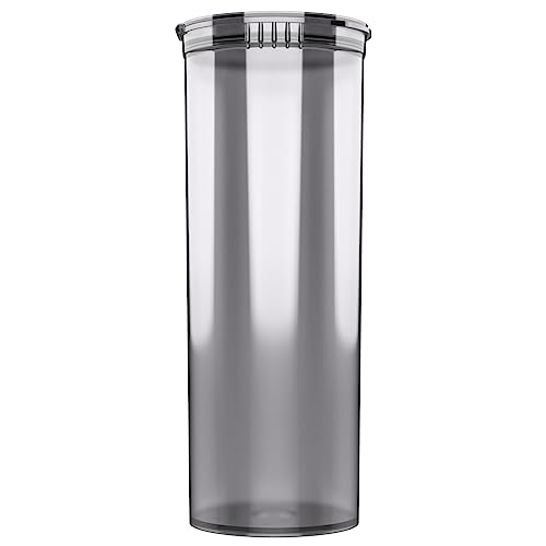 60 Dram CR Plastic Packaging Pop Top Containers - Child Resistant Travel Holder Vial Bottles - 75 qty (Smoke) - color: Smoke
