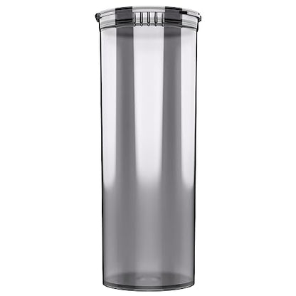 60 Dram CR Plastic Packaging Pop Top Containers - Child Resistant Travel Holder Vial Bottles - 75 qty (Smoke) - color: Smoke