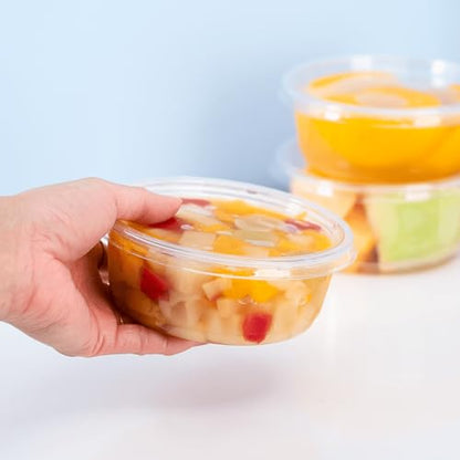 Karat FP-DCL117-PP Flat Lid for 8 oz.- 32 oz. PP Deli Containers, 0.3" Height, 4.61" Width, 4.73" Length (Pack of 500) - size: Universal Lid (Fits 8-32 oz)