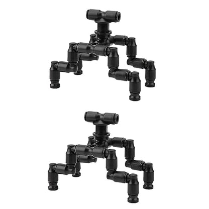 FRCOLOR 2sets Adjustable Sprayers for Reptiles Black Pet Cooling Nozzle for Terrarium Humidity Rotatable Mist System Animal Supplies