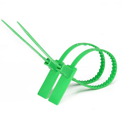 Heavy Duty Plastic Self Locking Tamper Evident Shipping Security Straps 337 mm 13.2" (100 Green) - color: Green, size: 100 PCS
