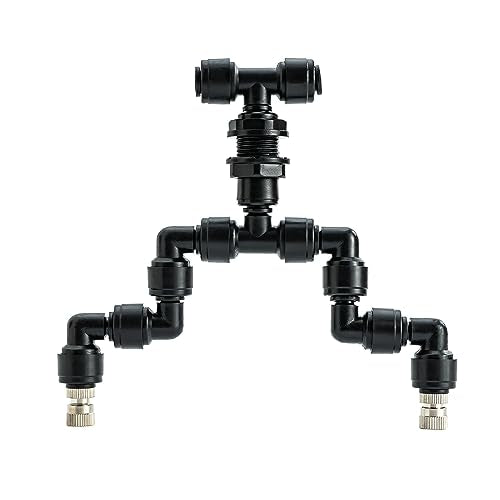 1/4" Reptile Mister Nozzle, Adjustable Spray for Terrarium Fogger | Adjustable reptile misting nozzles. Compatible with most misting systems for terrarium, vivarium & rainforest tanks - size: Dual Head