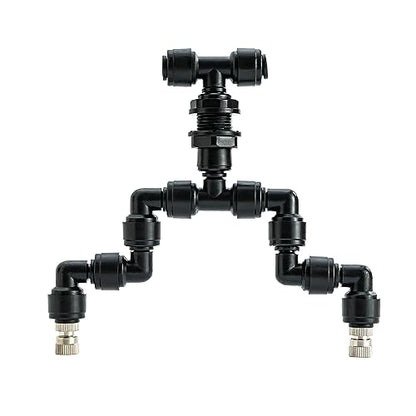 1/4" Reptile Mister Nozzle, Adjustable Spray for Terrarium Fogger | Adjustable reptile misting nozzles. Compatible with most misting systems for terrarium, vivarium & rainforest tanks - size: Dual Head