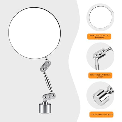 HARDK Inspection Mirror with Portable Magnetic Base, Adjustable Head, for Arc MIG Spot Welding Equipment Inspection Tools,Free Your Hands and Provide Convenient Visual Services - size: BIG BASE WIITH 3.3 INCH