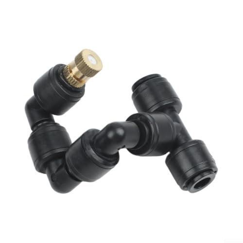 360 Degree Rotating Copper Nozzle Mist Sprayer, Fine Spray Plant Misting System for Rainforest Terrarium, Garden Irrigation and Indoor Outdoor Cooling