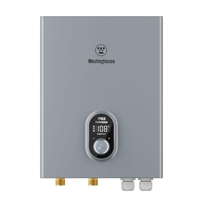 Westinghouse 24kW 240V Tankless Water Heater Electric, Instant Hot Water Heater, On Demand Hot Water, Smart WiFi Control, Works with Alexa & Google Home, ETL Certified, IPX4, Gray - color: Deep Gray