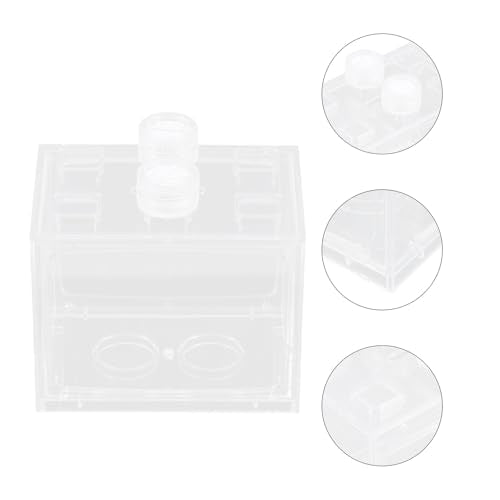 Tofficu Small Desk Aquarium Kit with LED Light, Mini Desktop Terrarium Fish Tank for Freshwater, Creative Micro Aquatic Ecosystem Starter Bowl