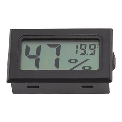 Digital Thermometer Hygrometer, High Accuracy Fast Refresh LCD Humidity Temperature Monitor for Cigar Humidor Reptile Tank Plastic Mini 1 Pack