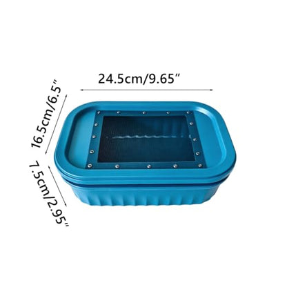 Mealworm Breeding Box, Reptile Feeder Keeper with Vented Lid for Reptiles | Dual-Layer Automatic Waste Filter Design, Large Capacity, Breathable Escape-Proof Lid