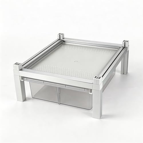 13x10x4 Stackable Reptile Rack Expansion Unit PE Drawer Ventilated Lid | Modular stackable reptile rack expansion 13x10x4, PE sliding drawer, ventilated lid, fits gecko snake ground reptile habitat - size: 13x10x4-add