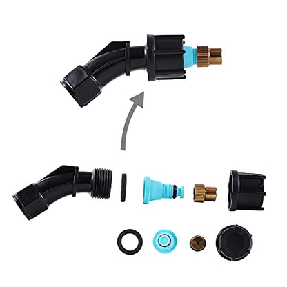 3-Piece Nozzle Set, Adjustable for High Pressure Atomization, Titanium Material, Single, Double, Three Nozzle Combination