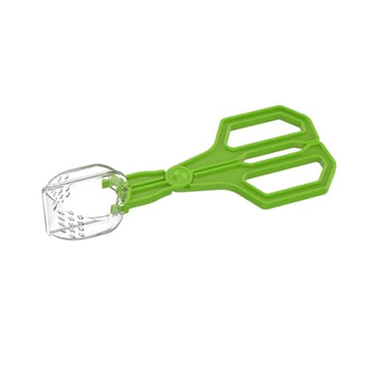 Reptiles Feeding Tongs,Clear Reptiles Feeding Tongs Gentle Creature Catcher Tool with Ergonomic Grip for Safe Handling Easy - color: Green, size: 18.3x7.50cm/7.20x2.95in