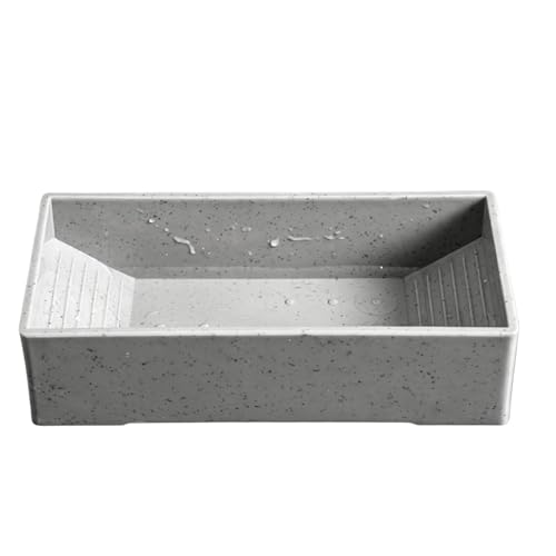 Tortoise Water Dish Feeding Tray with Ramp | Reptile Food Water Bowl for Geckos Snakes Pets Habitat Aquarium Terrarium Outdoor