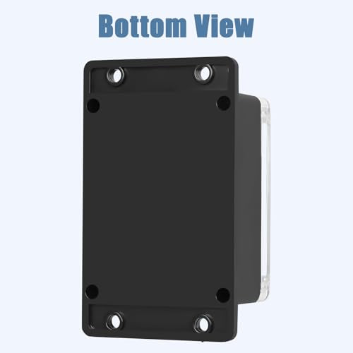 Project Box IP65 Waterproof ABS Plastic Electrical Junction Box with Clear Cover Enclosure with Fixed Ear, Black 4.5"x 3.5"x 2.1"(115x90x55mm)(Pack of 1) - color: 1 pack, size: 4.5"x 3.5"x 2.1"