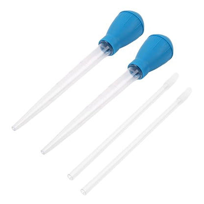 2Pcs Manual Fish Tank Cleaning Tools,30ml Aquarium Water Changer,21 Inches Multifunction Siphon Dropper for Fish Bowl Waste Remover,Aquarium Bottom Gravel Waste Clean,Coral Feeder(Blue)