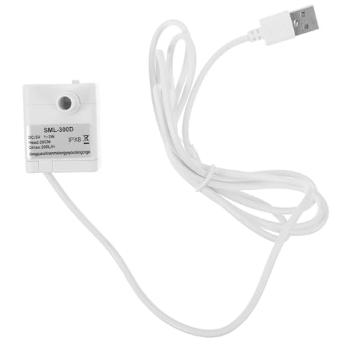 HANABASS Mini Submersible Water Pump for Aquariums Fountains and Hydroponics Quiet Usb Powered Design for Fish Tanks and Water Gardens Wear-resistant and Easy to Install