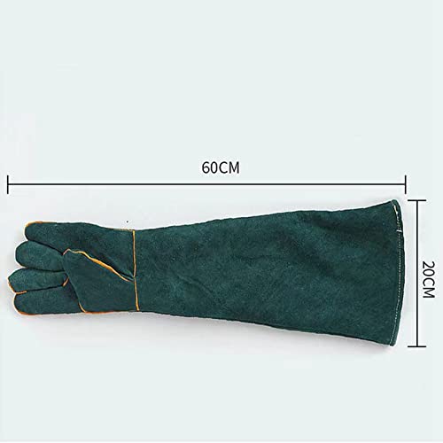 Animal Handling Gloves Bite Proof, 60 cm 23.6 Inch Reinforced Padding Non Scratch for Handling Falcon Dog Cat Bird Reptile Snake Anti Bite Work Gloves Protective Tools
