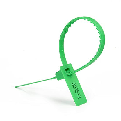 Heavy Duty Plastic Self Locking Tamper Evident Shipping Security Straps 337 mm 13.2" (100 Green) - color: Green, size: 100 PCS
