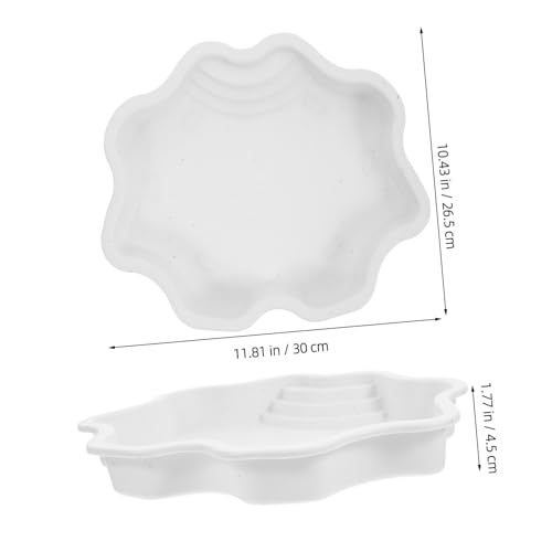 Toddmomy Turtle Basin Reptile Water Bowl and Feeding Dish Capacity Turtle Pool for Soaking and Bathing Material for Tortoises Lizards and Frogs - color: White