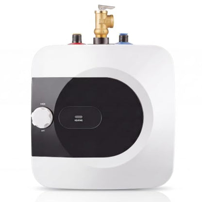 8 Gallon Mini Tank Water Heater, 120V 1500W, Under Sink Water Heater 30L | Electric Hot Water Heater SS-316L element, 86-167°F adjustable temp, wall or floor mount, 1/2" NPT for RV kitchen bathroom