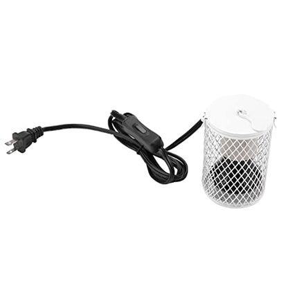 Tbest Reptile Lamp Holder,Ceramic Heat Emitter Reptile Lamp,Bird Heater for Cage,Safer Than Brooder Lamps 100W Infrared Ceramic Emitter Heat Light Bulb Lamp Pet Reptile Brooder(White) - color: White