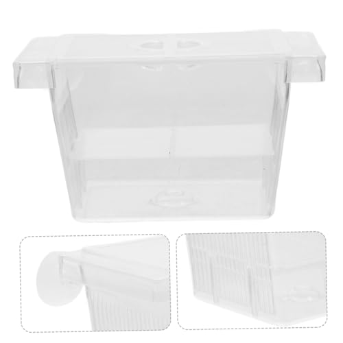 ORFOFE 4pcs Self-Floating Fish Fry Incubator Aquarium Breeding Box Betta Fish Separator Breeding Separator Reptile Box