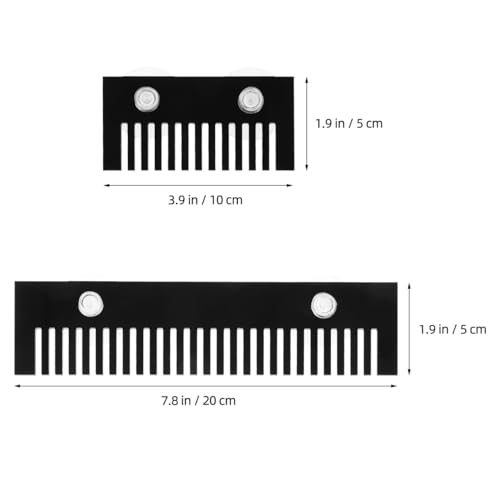 2Pcs Aquarium Overflow Comb for Fish Tank Detachable Acrylic Fish Barrier Accessory Prevent Fish Overflow for Aquatic Environments with Suction Cups