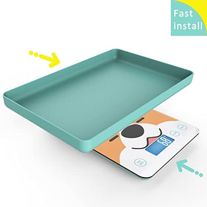 Cute Scale, Digital Pet Scale for Small Animal, Whelping Scale,Mini Precision Gram Weight Balance Scale, High Precision ±0.03oz,Blue,Suitable for Newborn Pets - color: Blue 1g