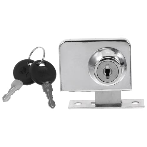 Cabinet Lock for Showcase Glass Door Sliding Lock 409 Alloy Double Swing for Display Case Security in Shops and Home