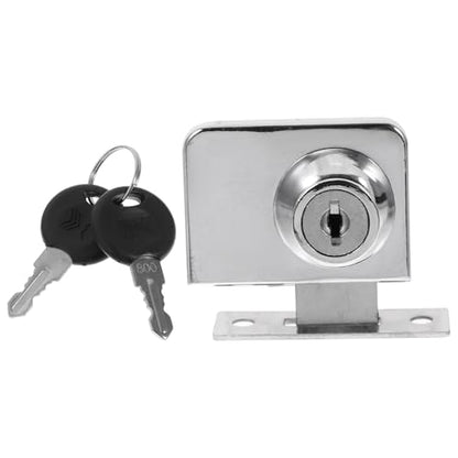 Cabinet Lock for Showcase Glass Door Sliding Lock 409 Alloy Double Swing for Display Case Security in Shops and Home