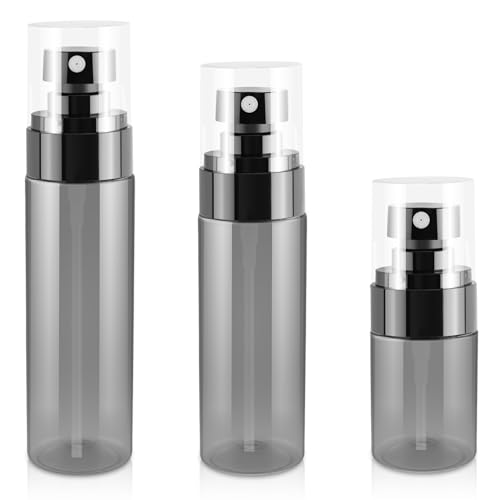 Black Small Spray Bottles, Portable Plastic Fine Mist Containers | 3Pack Multi-purpose Empty Refillable Bottles; For Hair Care, Salon, Plant Watering, Skincare, Household Cleaning - color: Black-3, size: 1OZ+2OZ+3.4OZ