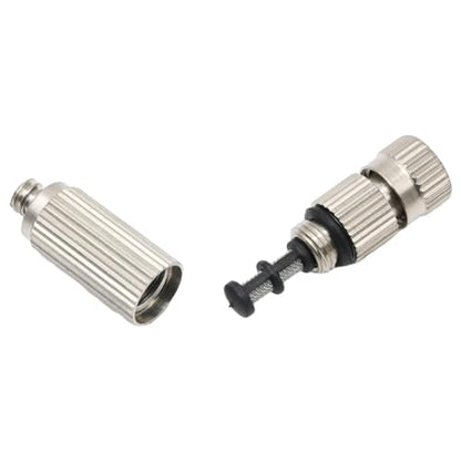 10 Pcs High Pressure Misting Nozzles Stainless Steel for Outdoor Cooling Misting System, High Pressure Anti Drip Cleanable, 3/16" Thread (0.8mm) - size: 0.8mm