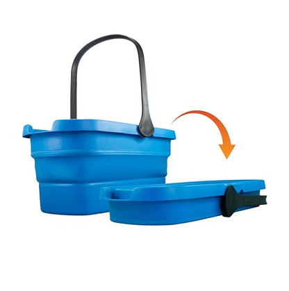 Unger Professional 3-Gallon Collapsible Bucket, Portable Household Cleaning Supplies, Small Washing Buckets with Handles, Essential Water Container and Storage Organizer Tool - size: 3-Gallon Bucket