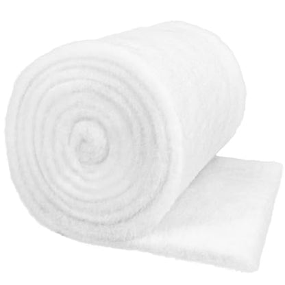 RAINFLOW Aquarium Filter Media Pad - White Filter Floss, 39.4 x 11.8 Inch | Water Polishing Pad, Aquarium Filter for Fish Tanks, Ponds, Garden, Saltwater & Freshwater, Turtle Tanks & Plant Filters