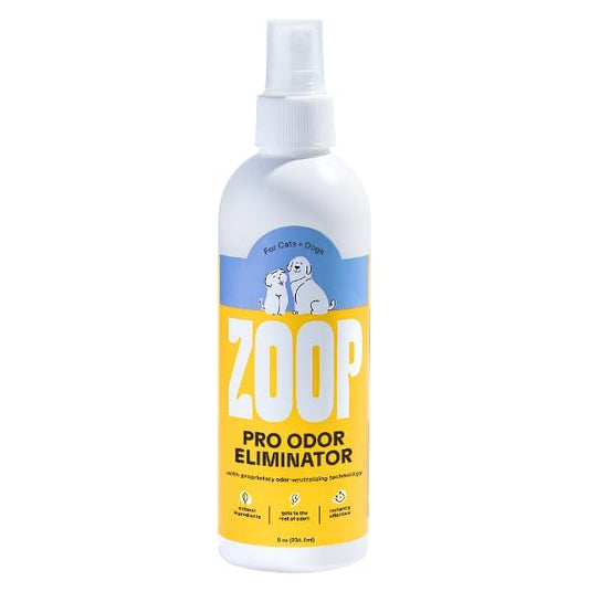 Zoop Pet Odor Pro Eliminator Spray for Strong Pet Odors, Natural, Powerful Heavy Duty Formula. Removes Pet Urine Odor, Safe for All Surface - 8 OZ - size: 8 Ounce (Pack of 1)