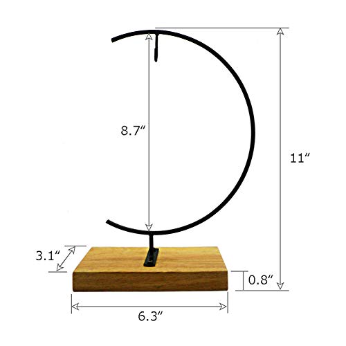 WAJJ Ornament Display Stand Ornament Stand Holder Iron Pothook Stand for Hanging Glass Terrarium (Wood)
