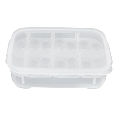 SUPVOX 14 Grids Professional Egg Incubator for Snakes Geckos and Lizards Breeding Box for Turtle and Lizard Eggs - color: White