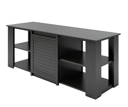 New Age Pet® ECOFLEX® 72" Jumbo Versa Stand, Standard Height Cabinet for Reptile & Small Animal Habitat, Lounge in Black - color: Black