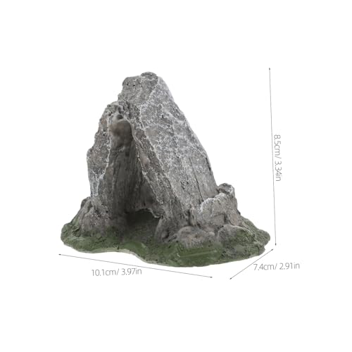 BESPORTBLE Aquarium Decoration Resin Reptile Hide Cave Unique Natural for Turtle Snake Habitat Terrarium Fish Tank Accessory Easy to Clean Maintain Aesthetic Appeal
